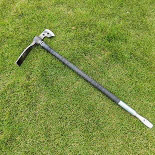 Integrated Connecting Rod Pickaxe Agricultural Forged Bamboo Shoot Digging Mountain Hoe Foreign Pickaxe Digging Tree Roots Wooden Pile Cross Pickaxe Ax Dual Use
