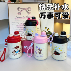 新款316不锈钢可爱保温杯ins女轻奢高颜值水杯便携学生大容量杯子