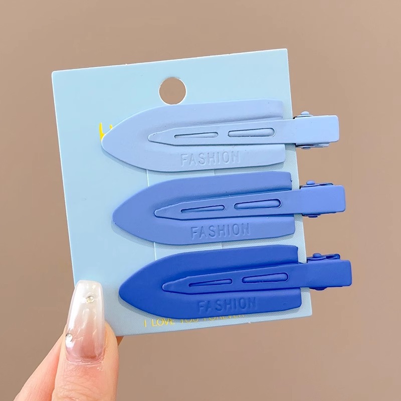 Klein azul rasgado cabello mar pinza de pelo lateral 2024 nuevo clip de alta gama tocado de frente de mujer clip de borde infantil