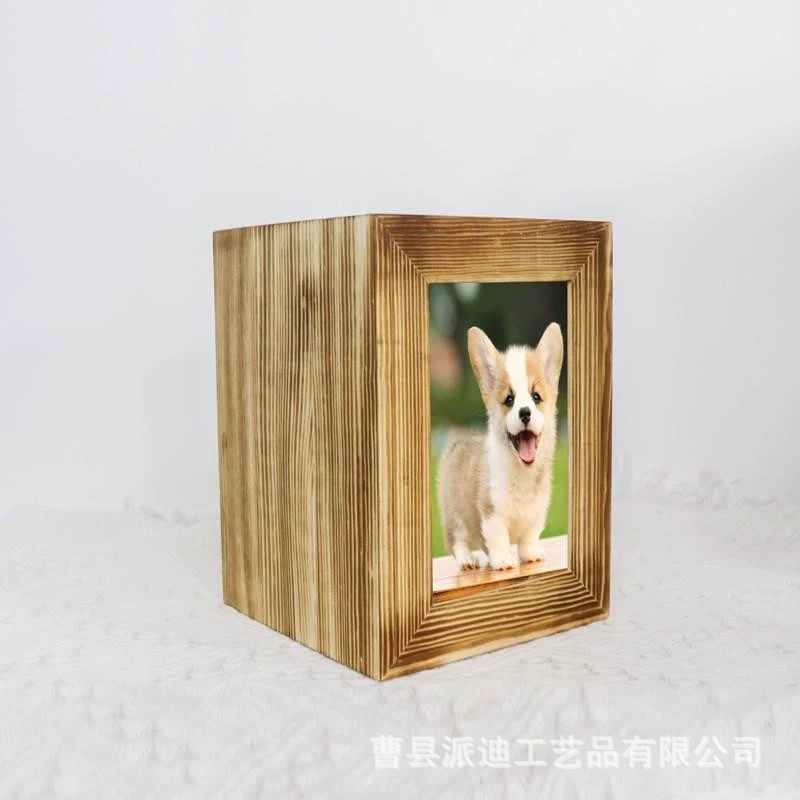 国境を越えた木製ペットの骨壺、ペットの葬儀用の記念箱、竹製のペットの猫と犬の動物の葬儀用品|undefined