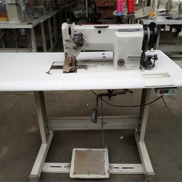 中厚料平双针皮革帐篷牛津料包袋二手海凌牌20518B缝纫机大底梭