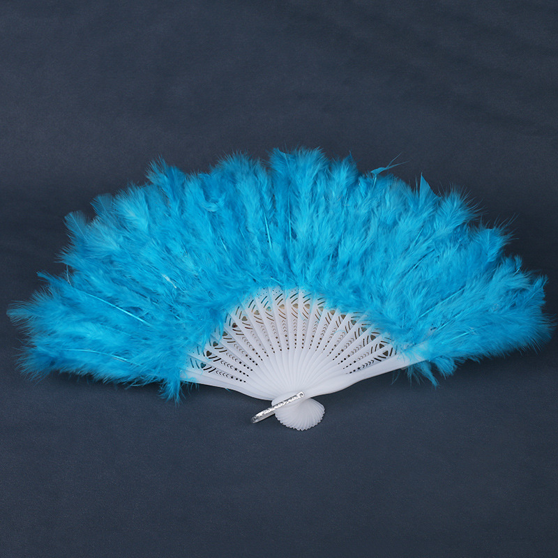 레이크 블루 플러시 깃털 팬(핫 셀링 모델)