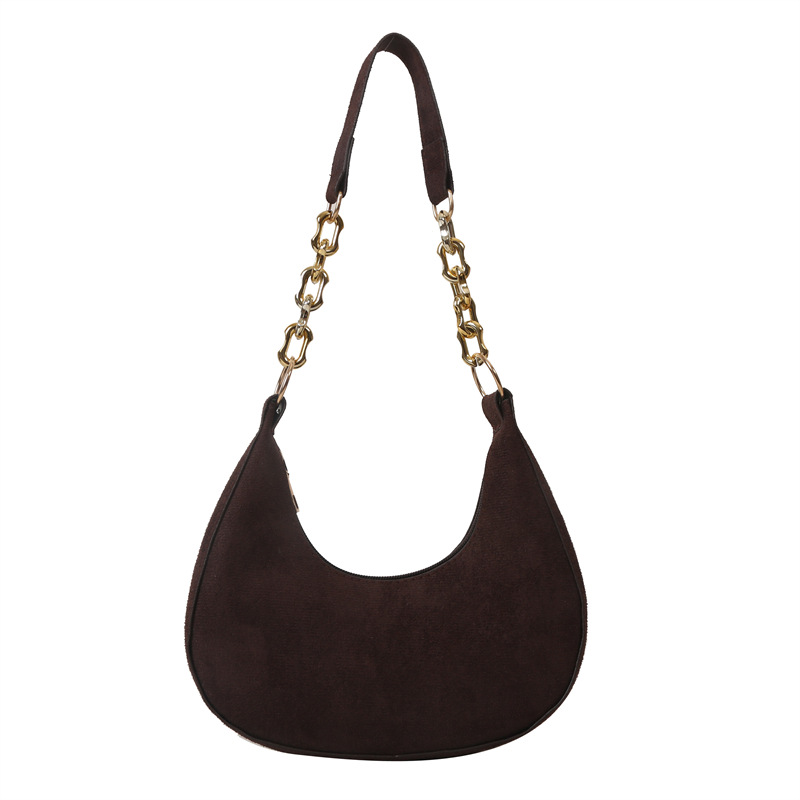 Estilo coreano elegante simple bolsa de hombro de la cadena para las mujeres 2023 Invierno nuevo todo-fósforo de las axilas dumpling bolsa de moda de las mujeres image 7