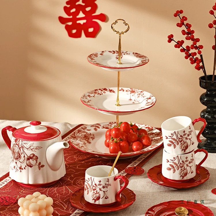 Teapot, tea cup, high quality set for home use, Birthday gift