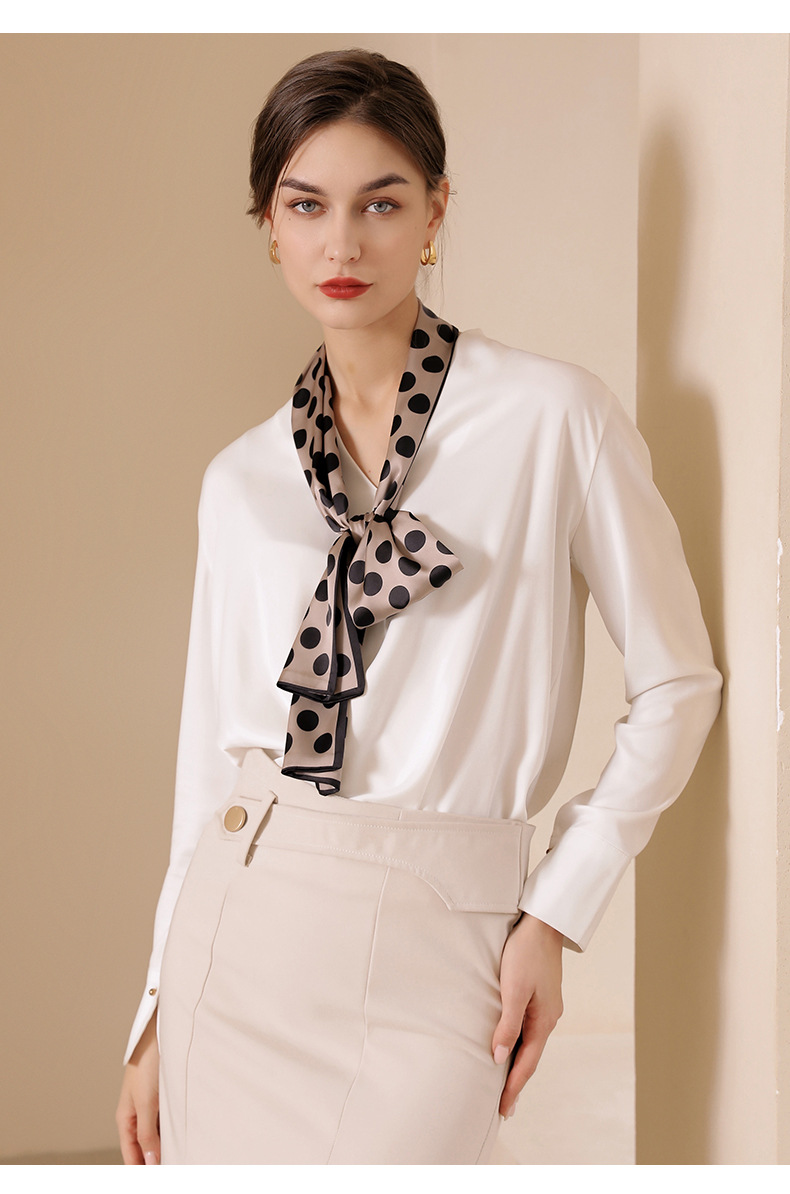 Women'S Gender Sweet Style Women's Sweet Lattice Satin Silk Scarves