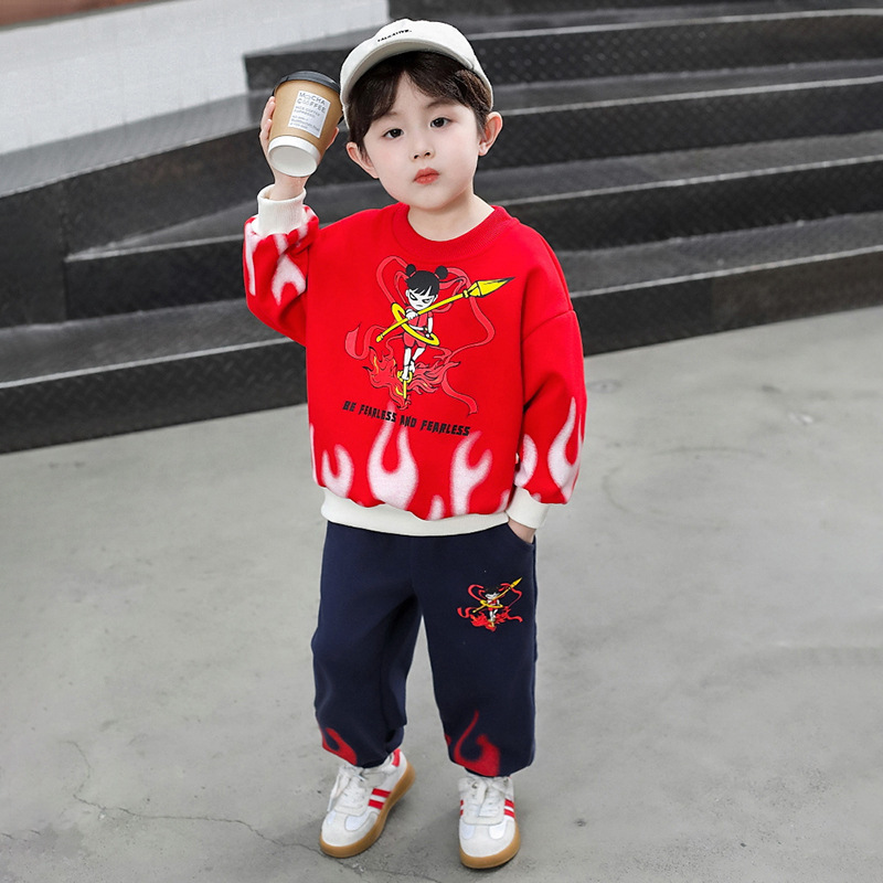 男児のどこがガードルセット2025春の新型洋気赤ちゃんの格好いいおしゃれな子供の春秋服の2セット|undefined