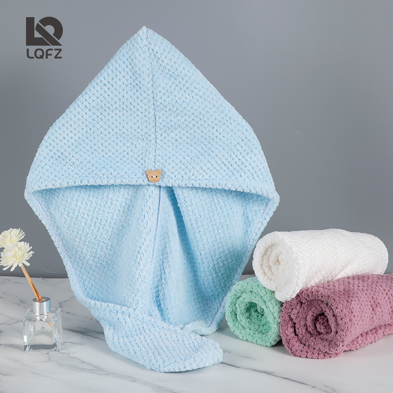 Gorro de ducha de las mujeres de secado rápido fuerte absorbente engrosado bolsa de hogar Toalla de secado al por mayor