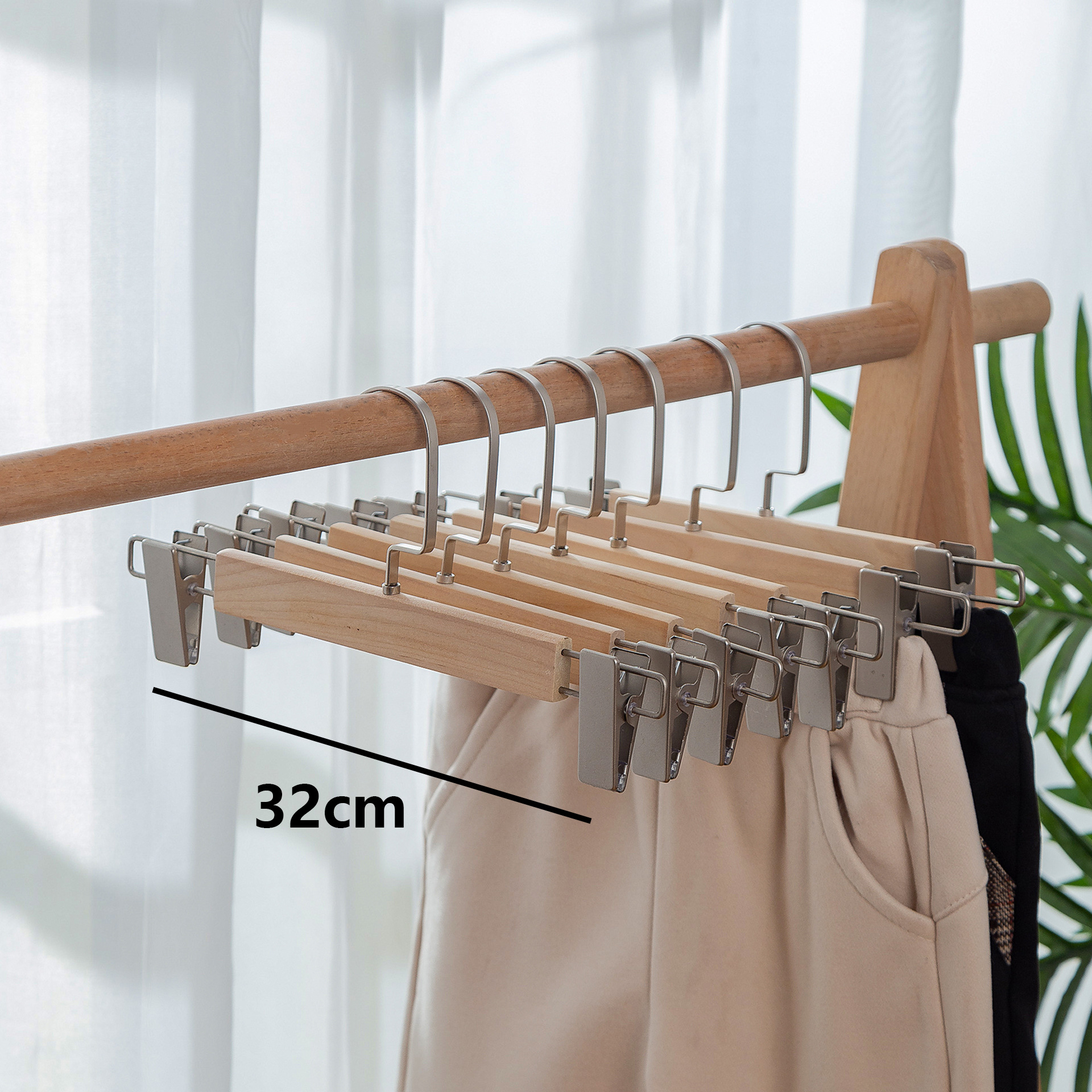 De Primera Clase retro sin costura de madera maciza percha de ropa de madera tienda de ropa de hotel percha soporte percha de ropa al por mayor