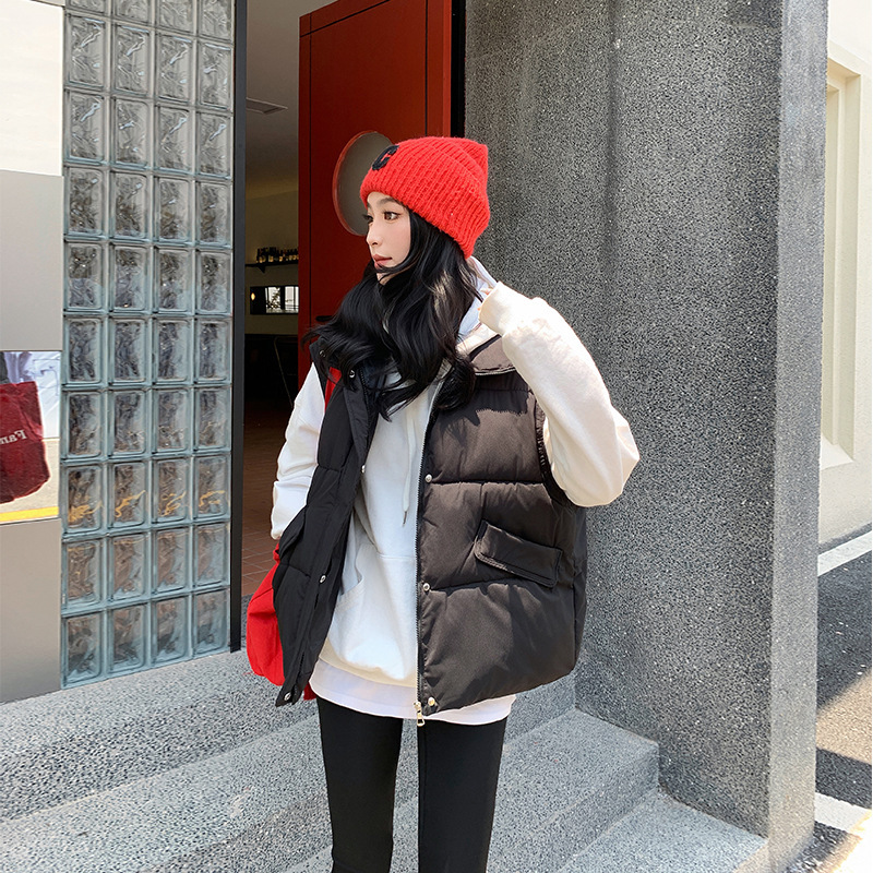 欧货羽绒棉服马甲女中长款2025秋冬爆款立领休闲百搭保暖马夹坎肩|undefined