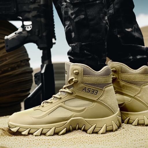 Botas tácticas de malla transpirables de hombre Amazon al aire libre zapatos de montaña de entrenamiento de lazos altos botas de combate