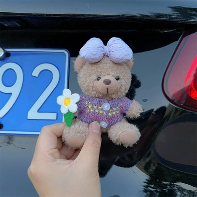 Internet Celebrity Cute Foreign: Car ornaments - no6-foreign-style-bear-exterior-decoration-with-paste