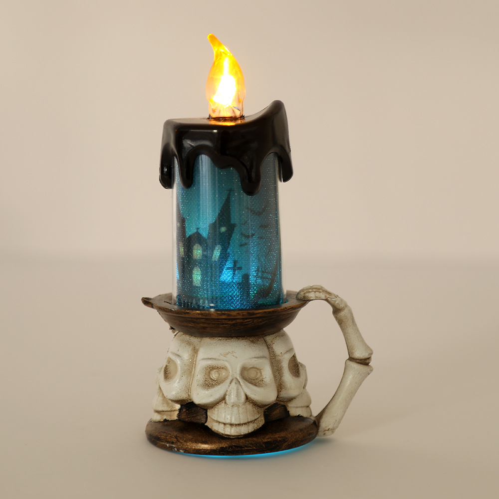 Candelabro de calavera luminoso Candelabro Lámpara Castillo