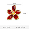 Retro fashionable crystal lapel pin, brooch, pin, creative universal decorations, accessory, flowered, European style