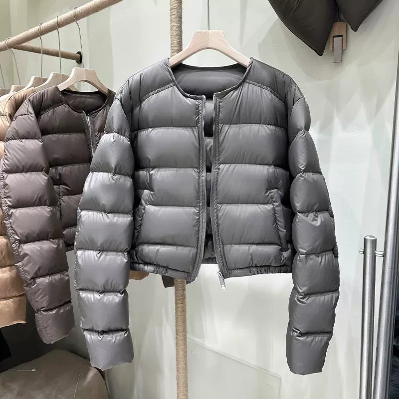 圆领短款棉服女新款秋冬季2026年百搭新款小个子面包服棉服外套