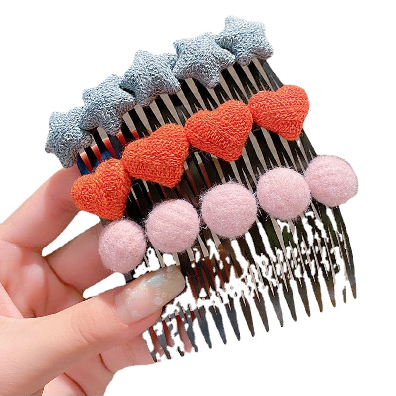 Estilo coreano peine de pelo insertar peine horquilla al por mayor cabeza trasera horquilla rota acabado artefacto flequillos horquilla lateral clip femenino