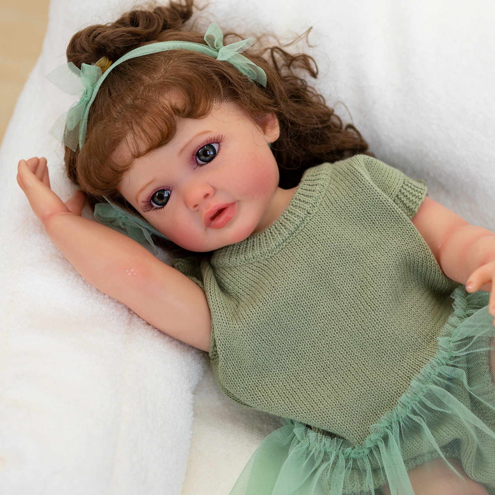 NPK 55cm pegamento completo puede entrar en la simulación de agua muñeca reborn Betty transfronteriza suministro de comercio electrónico entrega de una pieza