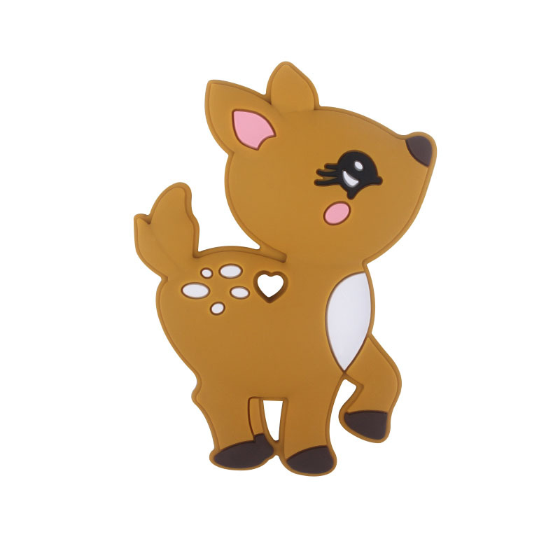 Directo de fábrica Amazon nuevo bebé dibujos animados animal Sika ciervos molar mordedor bebé juguete creativo