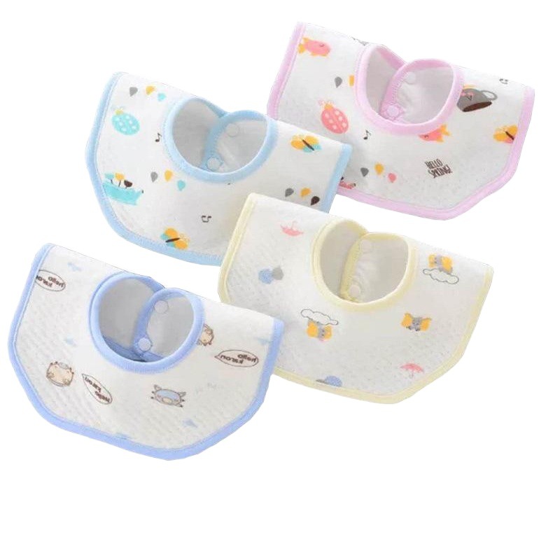 Spot saliva towel baby cotton waterproof bib octagonal U-shaped petal bib ecological cotton baby saliva towel