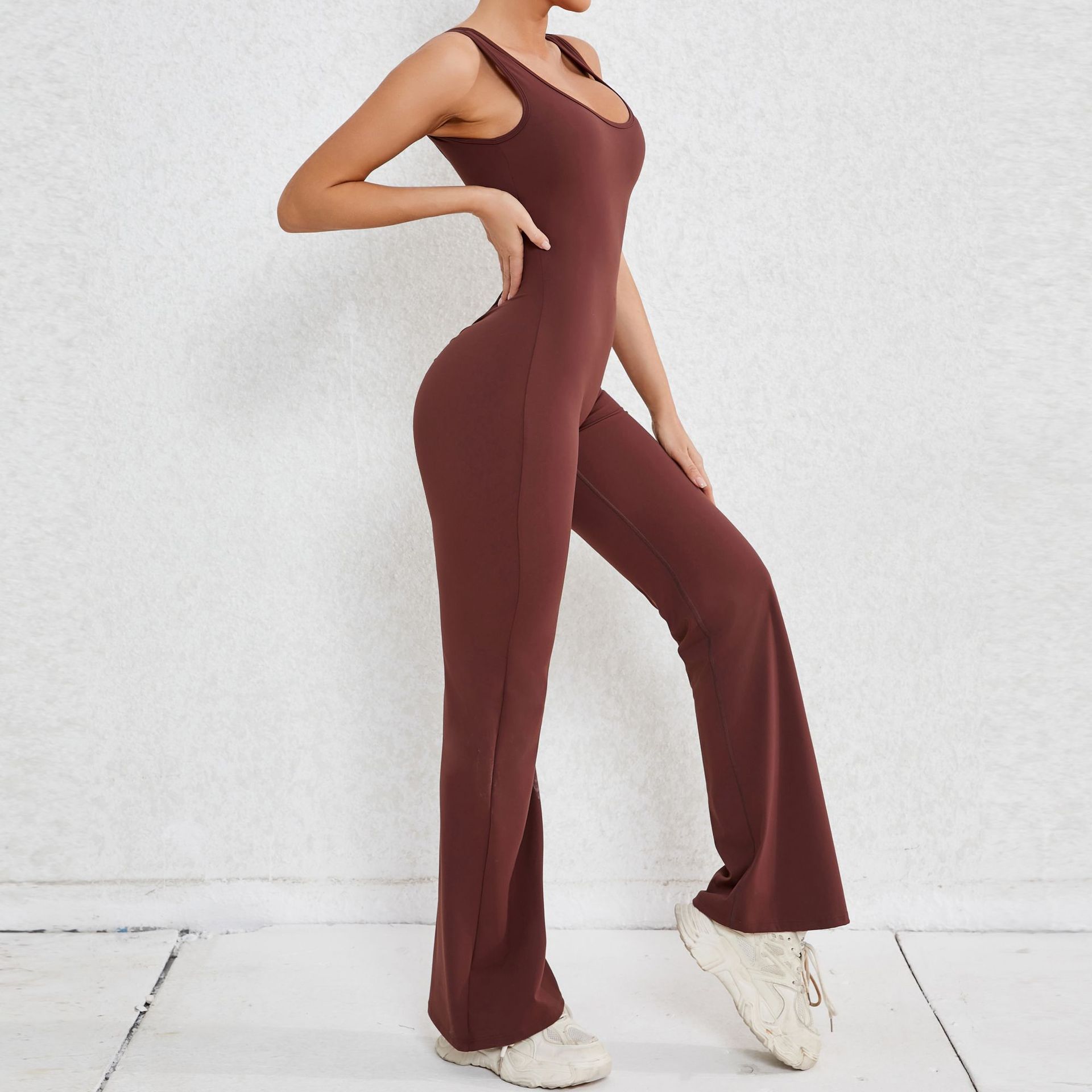 Simple Style Solid Color Nylon Cotton Blend Tracksuit Jumpsuits display picture 34