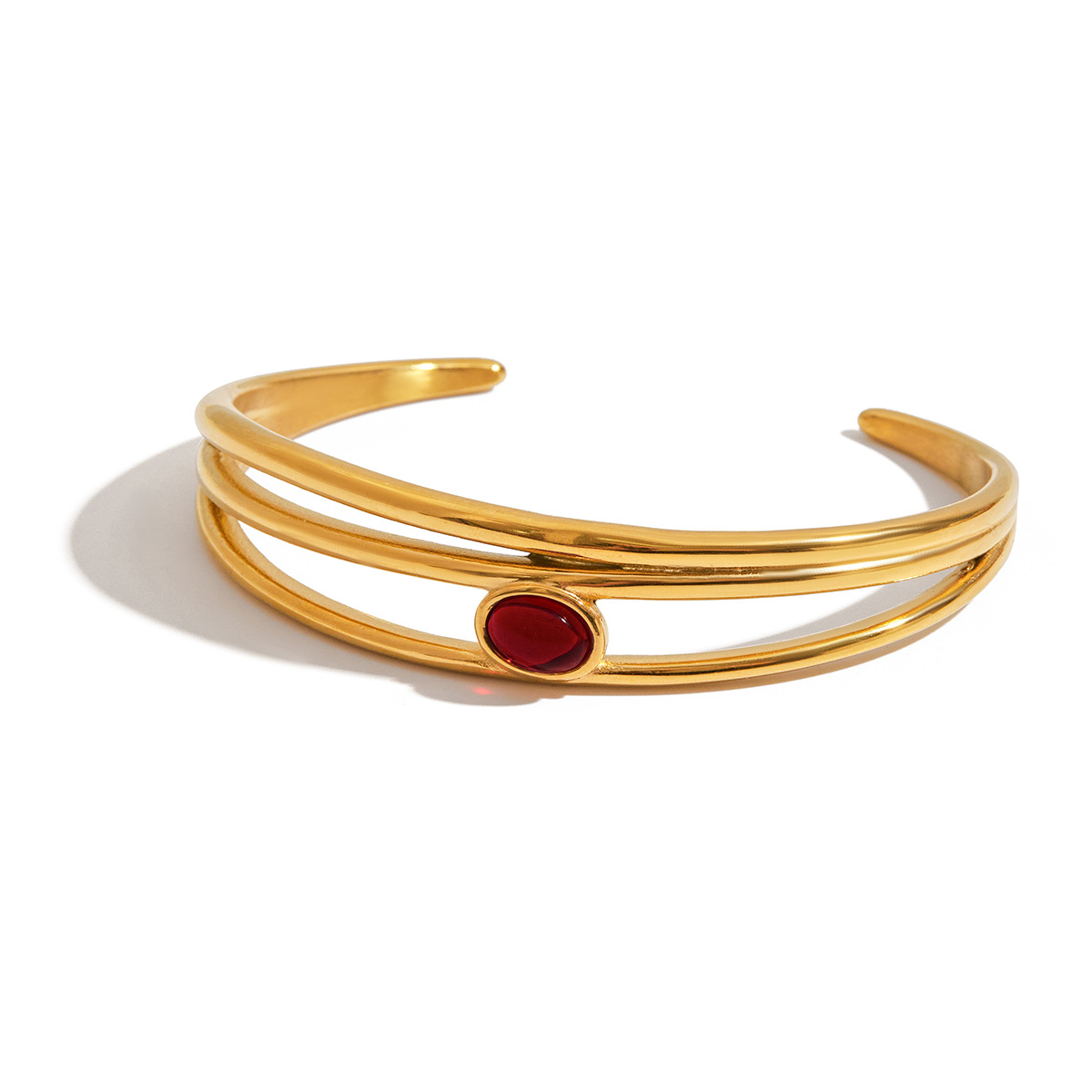 Jeding brazalete de piedra natural para mujer, sin decoloración, joyería ligera de lujo de alta gama, estilo explosivo transfronterizo, pulsera de joyería de acero inoxidable image 6