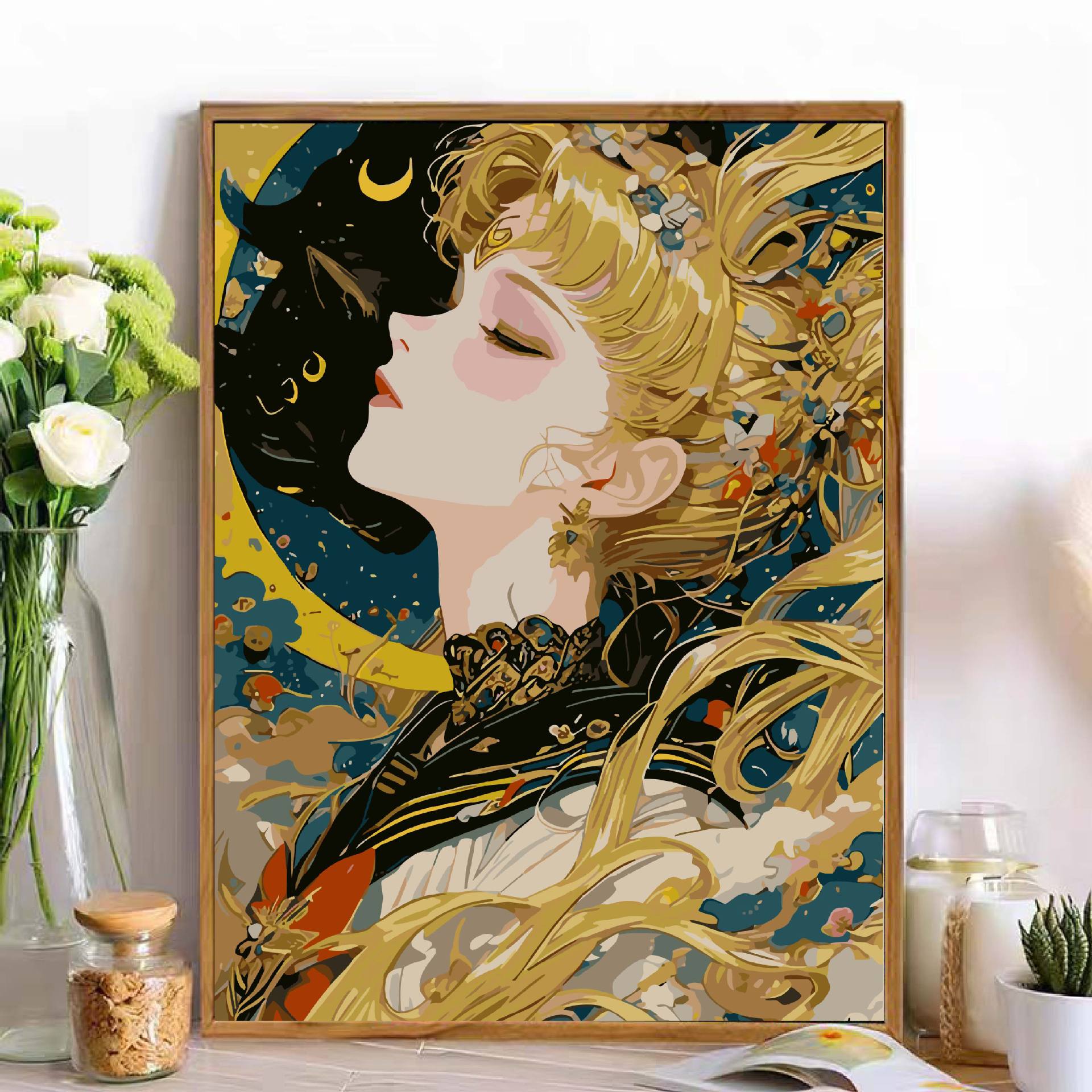 Sailor Moon pinturas digitales pinturas a óleo DIY pinturas a color pinturas acrílicas pintadas a mano pinturas decorativas animados