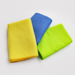 Pineapple pattern car wash towel, water-absorbent honeycomb microfiber waffle wash car cloth, cleaning cloth, square towel, abrasive pad