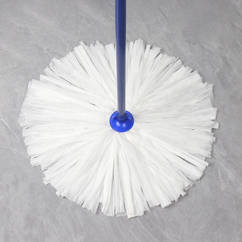 White spunlace non-woven mop super absorbent clean seamless replaceable mop head dust-free workshop use