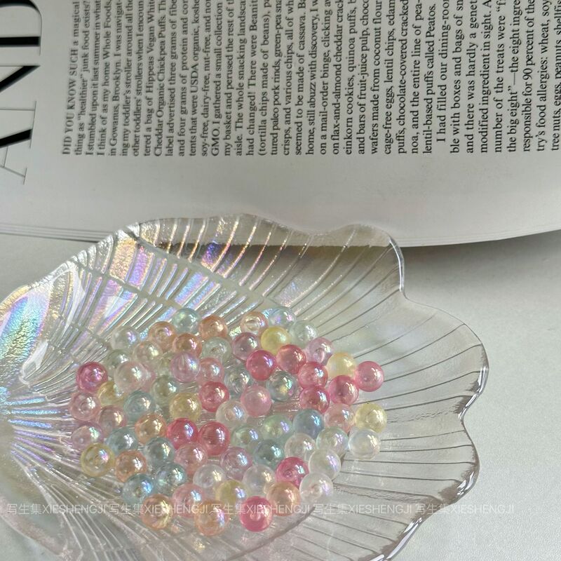 INS Style Little Red Riding Book Explosions Colorful Blister Beads Nail Art Jewelry Transparent Magic Acrylic Non-porous Round Beads diy