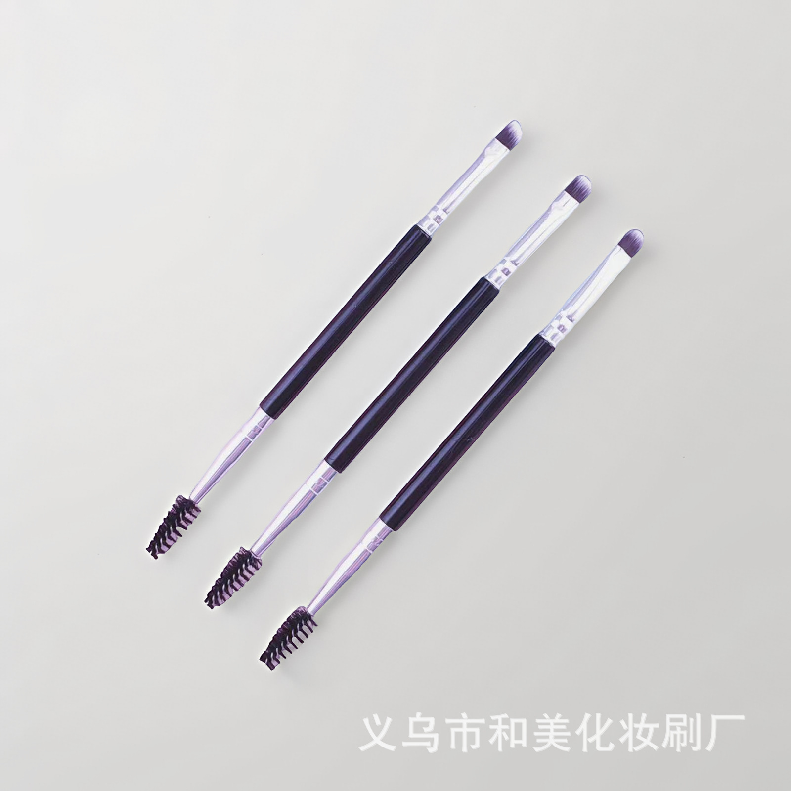 Eyebrow brush spiral brush a double-headed beveled flat eyelash brush eyebrow sweeping eyebrow thrush portable dual-purpose eyebrow brush
