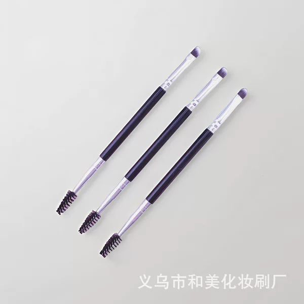 Eyebrow brush spiral brush a double-headed beveled flat eyelash brush eyebrow sweeping eyebrow thrush portable dual-purpose eyebrow brush