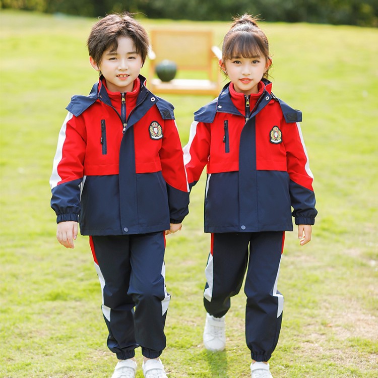 幼儿园园服秋冬装三件套儿童班服套装小学生校服冲锋衣厂家一年级