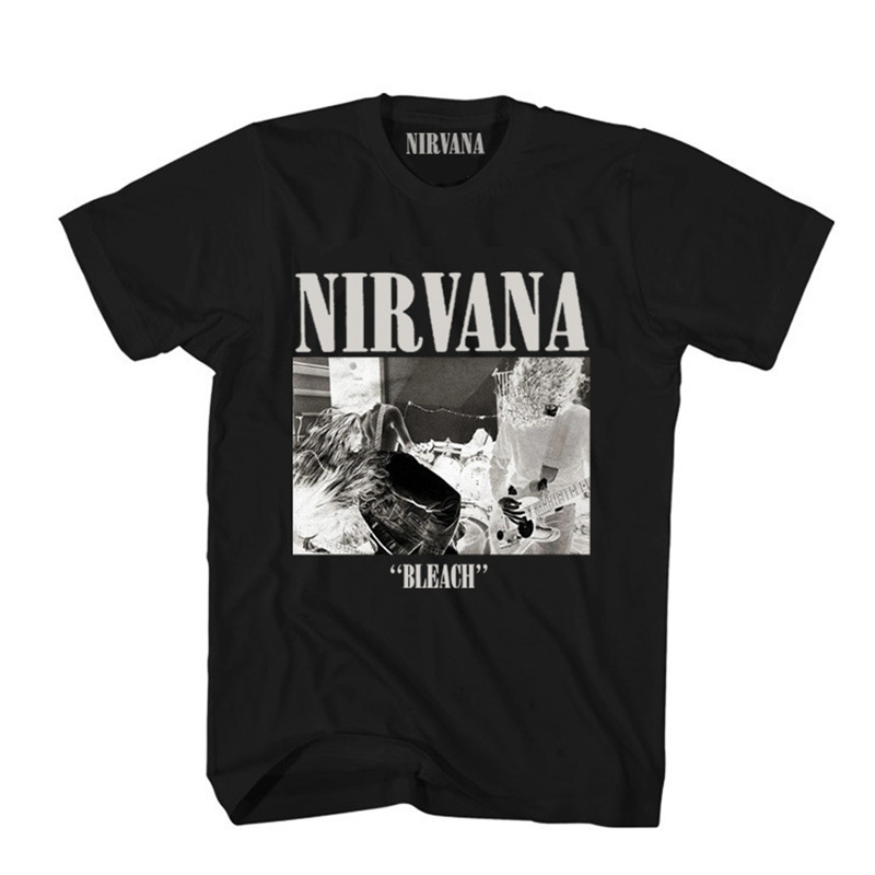 Try Short-Sleeved Short-Sleeved Kurt Cobain Rock Band T-Shirt Same Style t Official Kurt Nirvana Shirt Nirvana