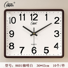 学校教室办公室家用方形挂表36*43cm康巴斯石英挂钟 静音钟表时钟