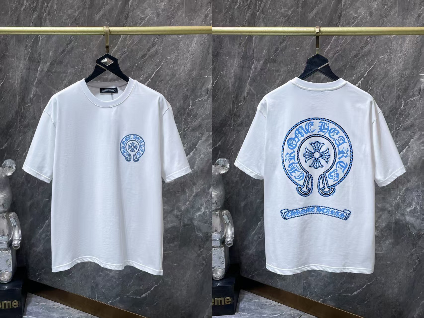 Chrome Heart 24 nuevo Crocodile de verano de moda europea y americana camiseta de manga corta para hombres y mujeres