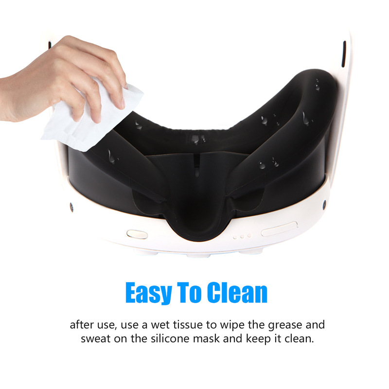 Suitable for Metaquest3 Silicone Mask Directly Attached to the Bracket with Skin-Friendly Washable Silicone Mask