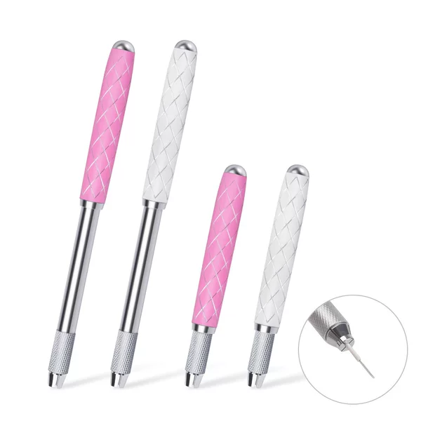 Factory direct cross-mouth telescopic tattoo embroidery pen No. 43 eyebrow tattoo pen Korean-style metal tattoo handmade pen
