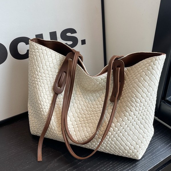 Borsa a secchiello intrecciata retro donna borsa a tracolla_voghion.com
