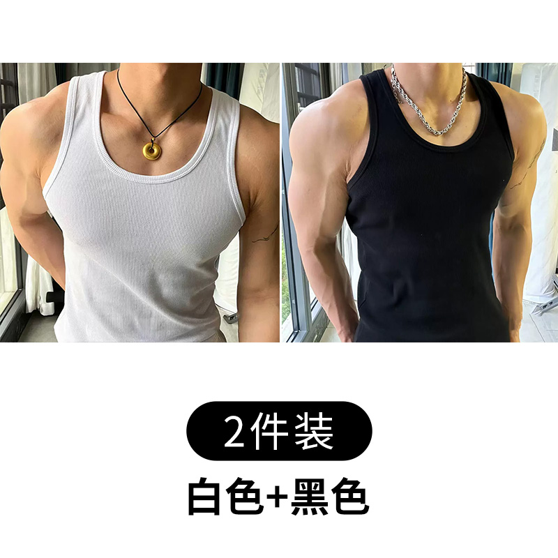 블랙+화이트 스탠딩 [실면 2팩]