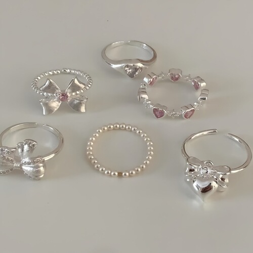 Xiaohongshu New Korean Plain Circle 925 Silver Ring for Women, Ins Style, Unique and Refined, Non-Fading Open Finger Ring