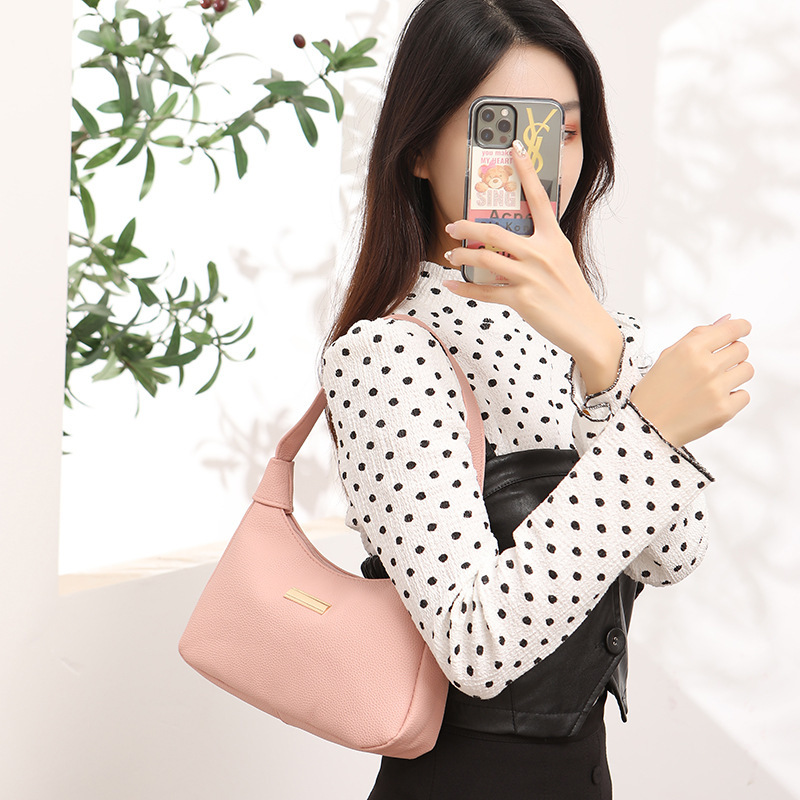 Fresco y dulce litchi sequinilla decoración bolso de brazo nicho bolso de mano