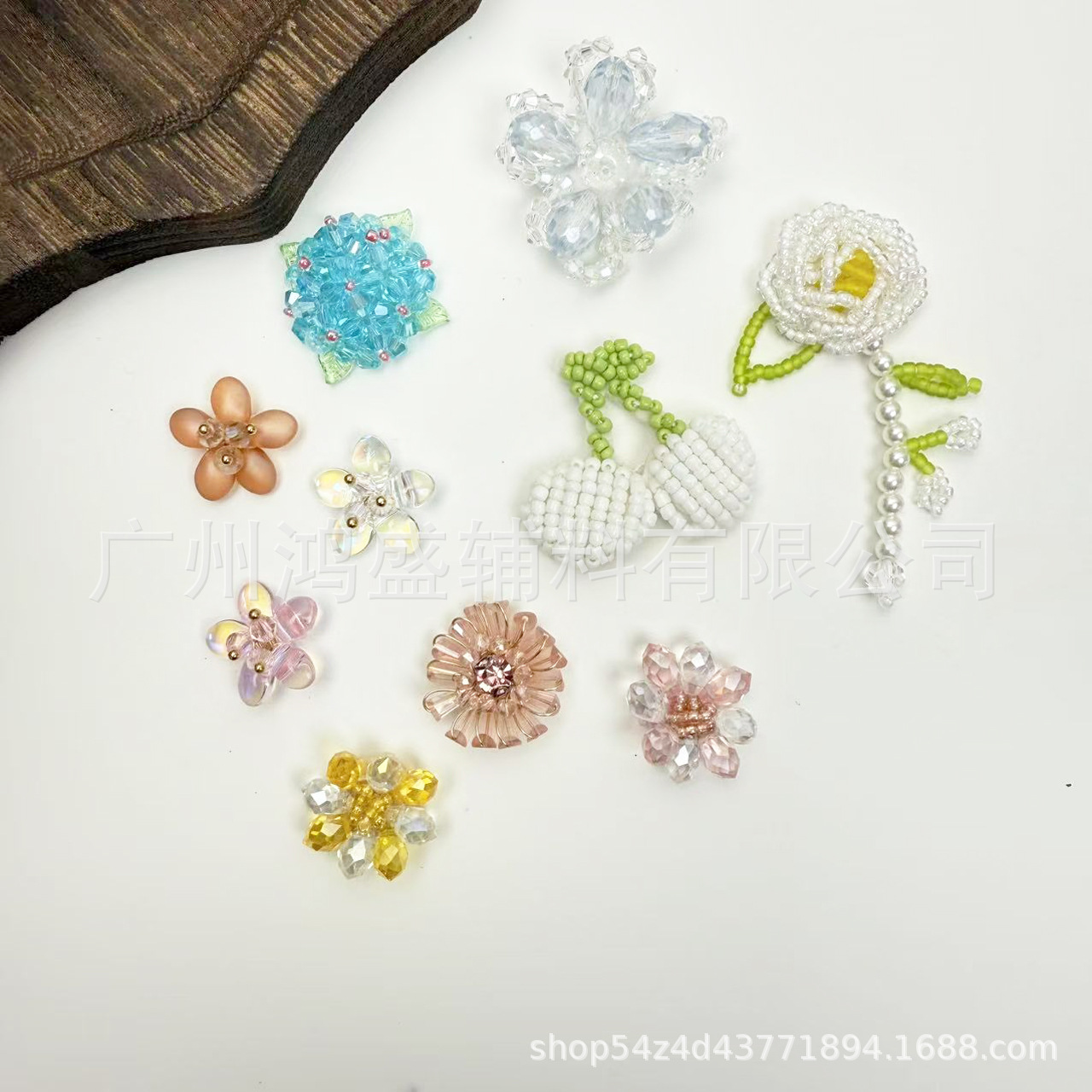 珍珠串珠耳环配件手工珍珠耳饰饰品配件花朵流苏耳坠配饰厂家批发