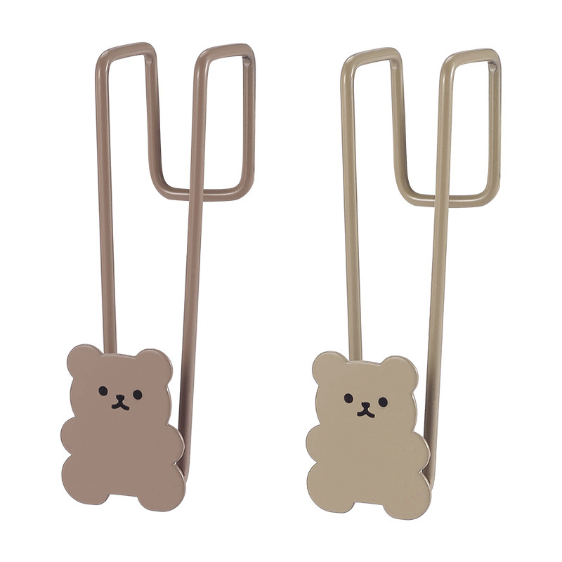 ドアバックフッククリエイティブかわいいクマキッチンパンチフリーバスルームビニール袋フックドアバック寝室洋服フック|undefined