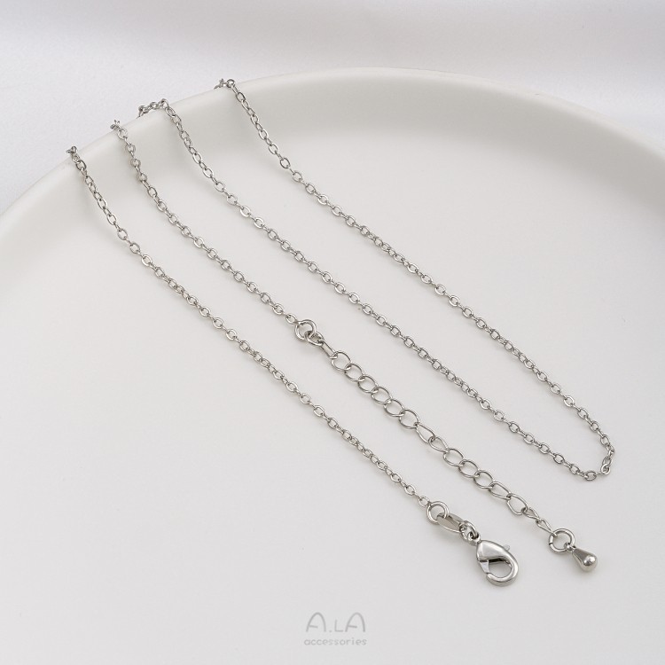 13g Weight Chain Jewelry Making Type 45+5cm Jewelry Making Size 14K Gold Plated Plating Material DIY Jewelry Accessories Classification 1 Piece Quantity Copper Material Solid Color Pattern Polished Finish Simple Style Style 1 Piece 45+5cm Copper 14K Gold Plated Solid Color Polished Chain 2