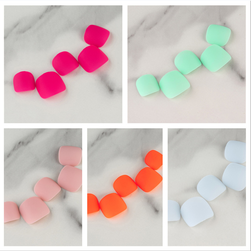 24 pieces of frosted toenails Morandi color toenails simple solid color wearing nail nails cross-border can be set