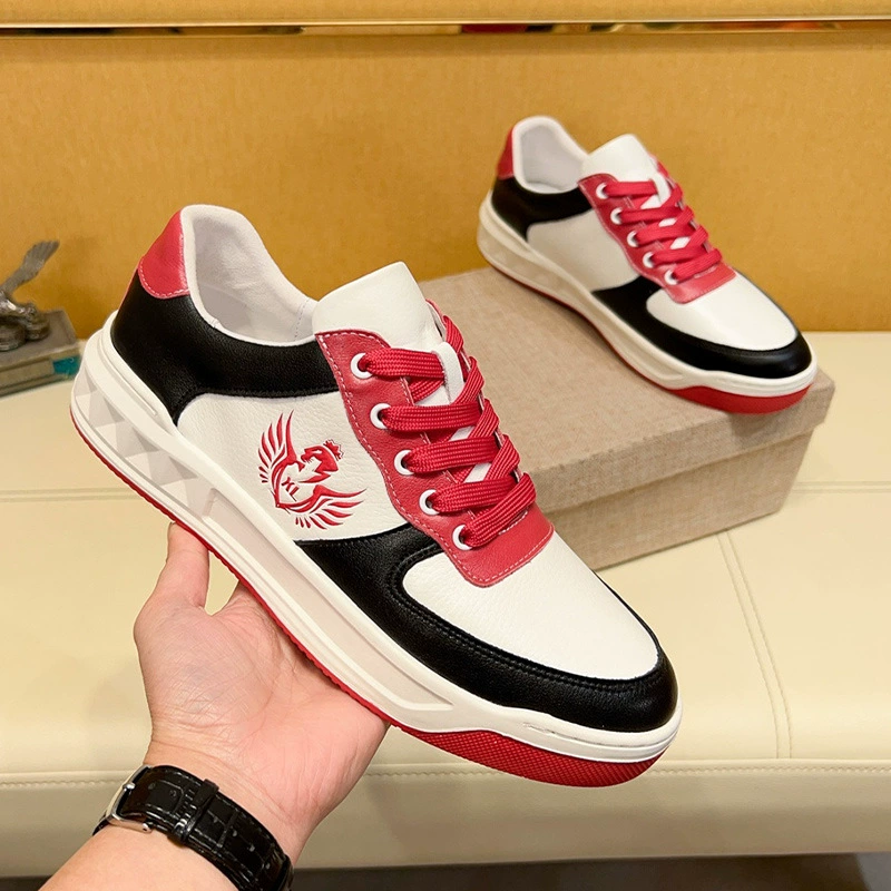 Te Ruiteng мужская шнуровка повседневная обувь дикая кожаная роскошная плоская доска