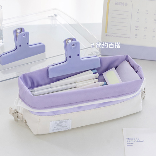 Ins style plastic magnetic wallet clip, simple and convenient office folder, long tail bill clip, magnetic clip wholesale