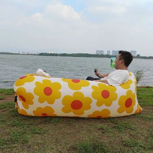 Outdoor Inflatable Sofa Lazy Air Bed Camping Lunch Break Lounge Chair Portable Mattress Music Festival No-Flush Internet Celebrity Bed