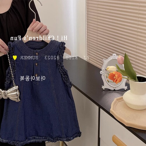 Ladies' summer dress  new children's skirt little girl stylish princess dress baby sleeveless dress children's clothing
