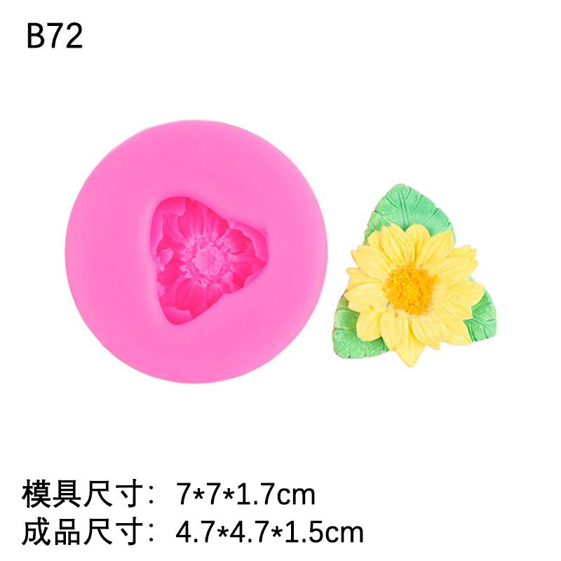 Girasol girasol forma de silicona molde fondant cake Daisy chocolate para hornear decoración suministros