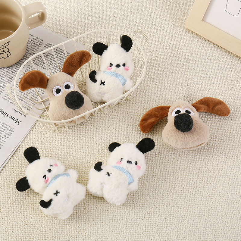 Cute Internet Popular Handdog Pacha Dog Pendant Cartoon Plush Puppy Brooch DIY Headwear Accessories Clothing Accessories